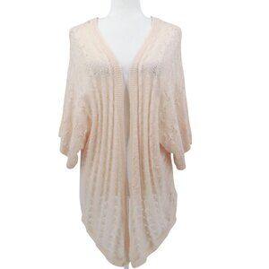 H&M Wool Cardigan Womens M/L Pink Delicate Dainty Balletcore Layering Twee Fairy